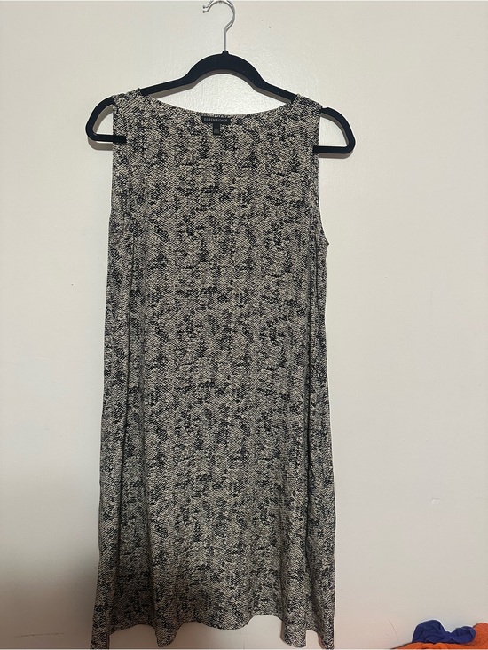 Eileen Fisher Dresses & Skirts - Eileen Fisher Black and White Textured Sleeveless Shift Dress